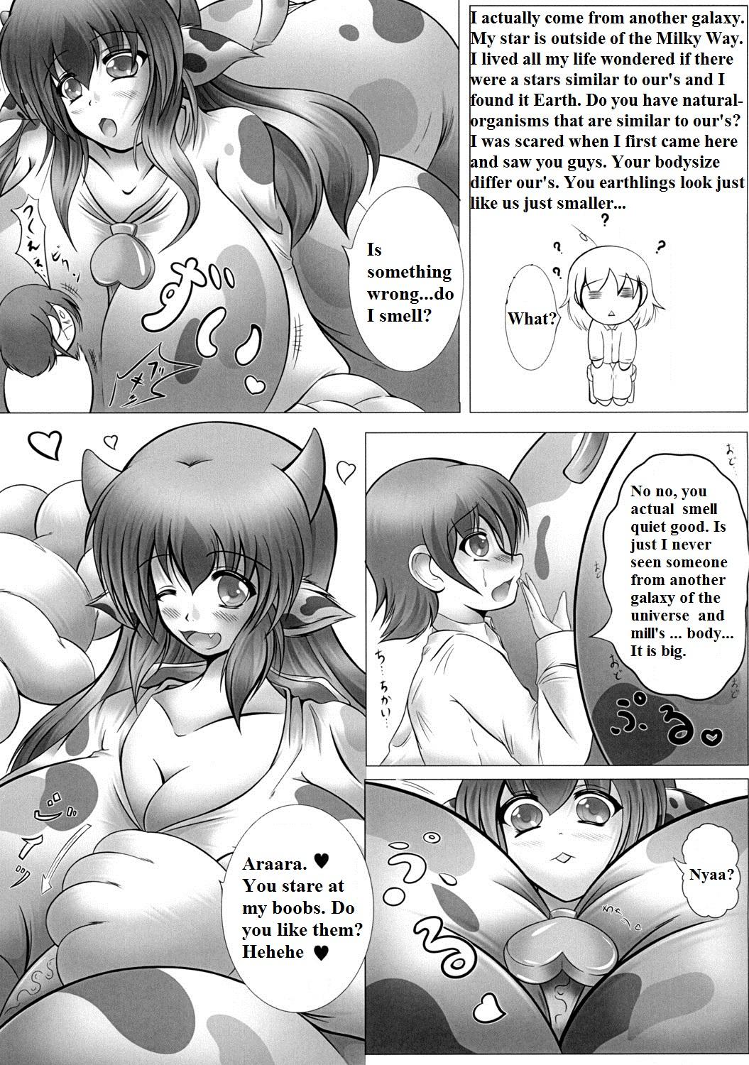 Young Tits Uchuujin wa Ushi Musume Doggy Style - Page 4