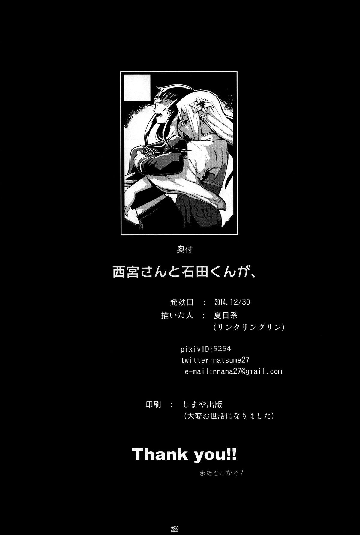(C87) [LinkRingRin (Natsume Kei)] Nishimiya-san to Ishida-kun ga, (Koe no Katachi) [English] [XCX Scans] 20