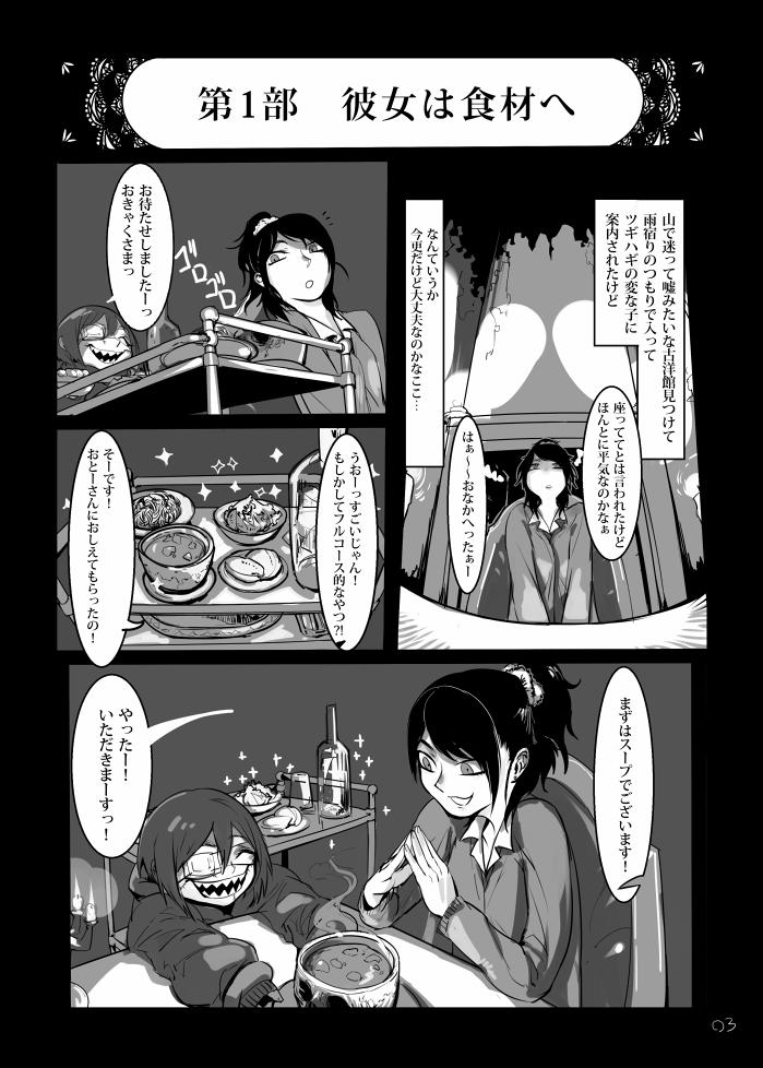 Spreading Umai Mono wa Yoi Niku e T Girl - Page 5