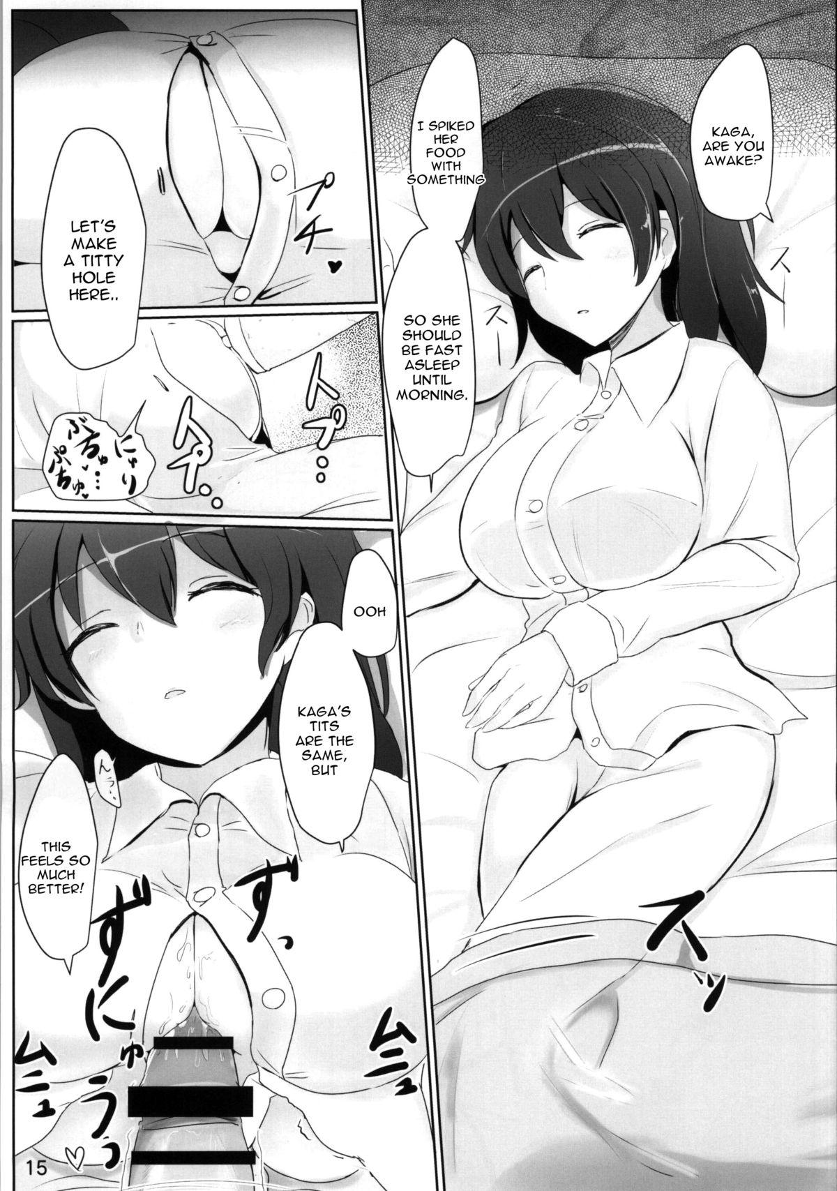 Perfect Tits Kaga-san no Paizuri Senyou Oppai Onaho - Kantai collection Dick Sucking Porn - Page 12