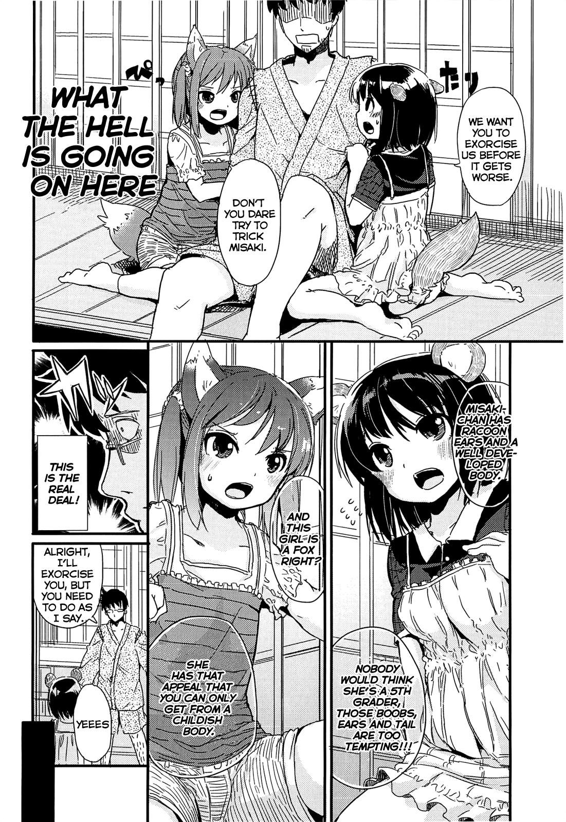 Sucking Dicks Tanuki to Kitsune no Tenkomori | A spoonful of racoon and fox Pussylick - Page 4