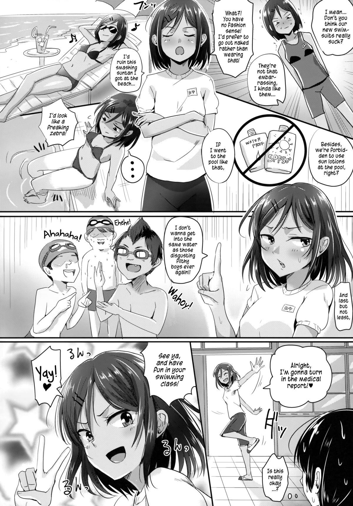 Dick Sucking Zenra de Suiei no Jugyou!! | Naked Swimming Class!! Fucking Pussy - Page 3