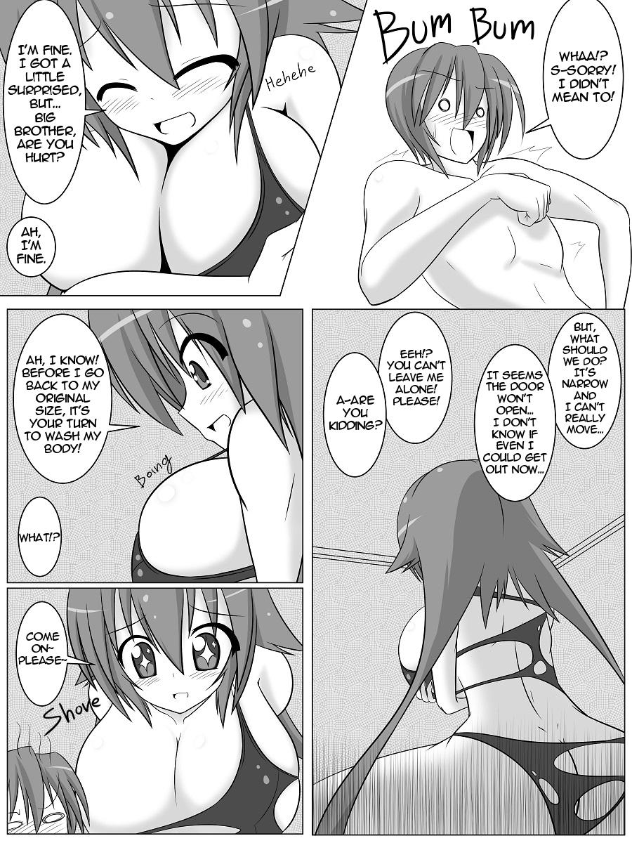Deep Throat Dekka Imouto & Mahou no Hon to Kyodaimusume Analfuck - Page 4