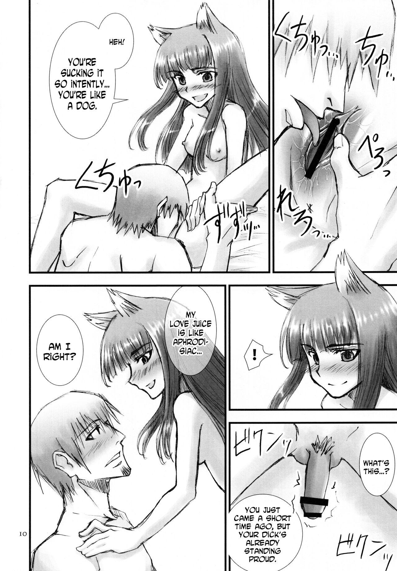 Coed Ookami no Amai Mitsu | The Wolf's Sweet Nectar - Spice and wolf Blowjob - Page 10
