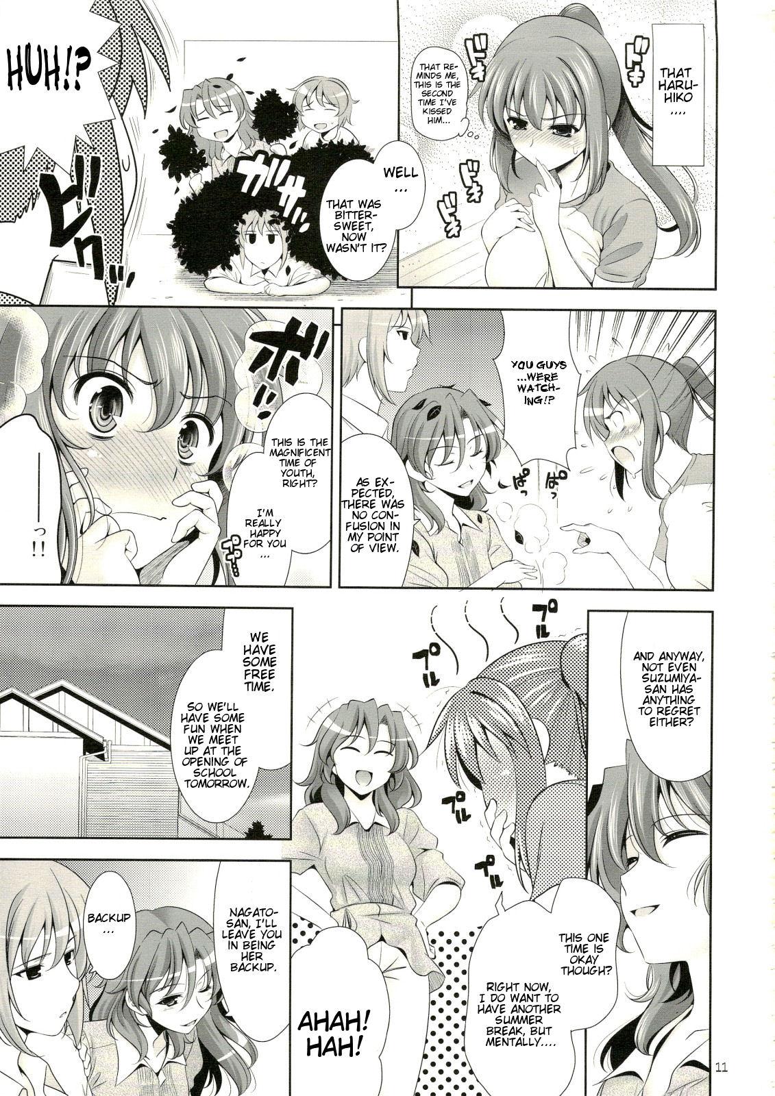 Fitness Manatsu no Yoru no Yume no Mata Yume no Mata Yume - The melancholy of haruhi suzumiya Facial - Page 10