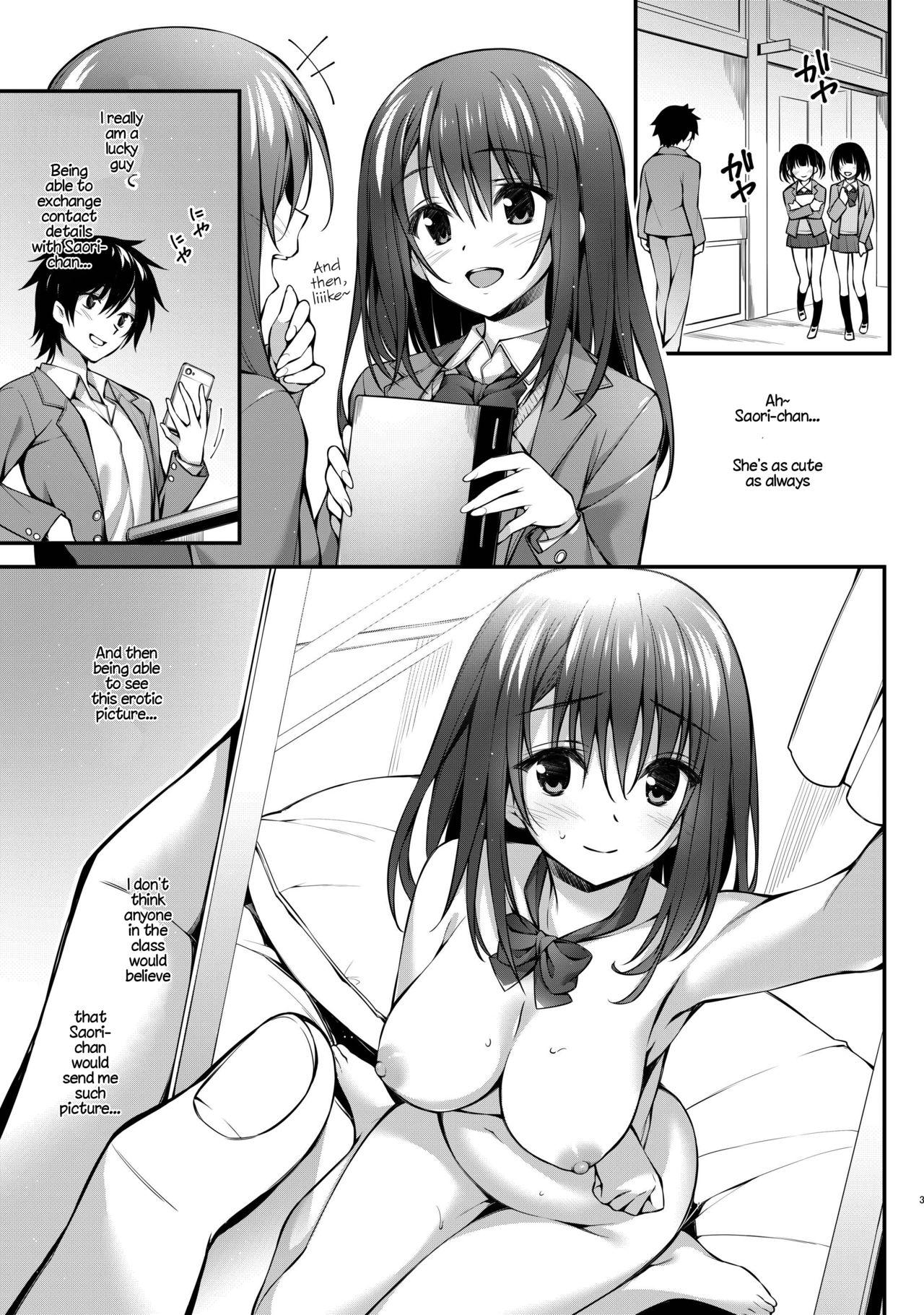 White Girl Classmate no Onnanoko kara Jidori Shashin Mitai nano ga Okurarete Kitanda kedo… | A Female Classmate Sent Her Selfie to Me… Roughsex - Page 3