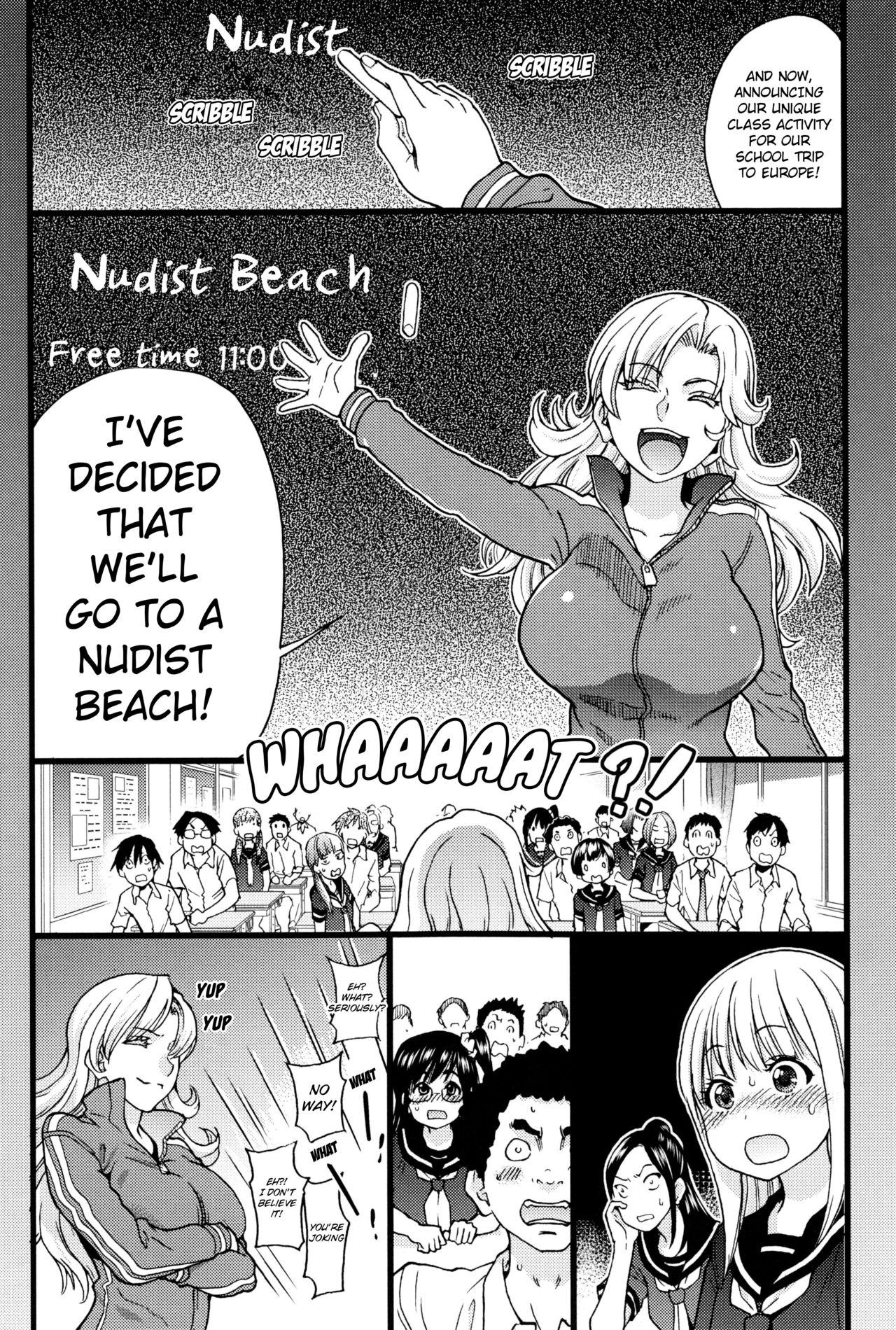 Nudist Beach ni Syuugaku Ryokoude!! - In school trip to the nudist beach!! 10
