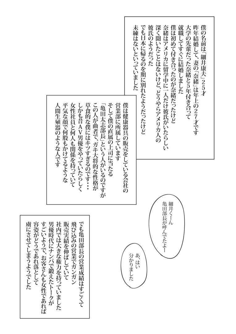 Romance Boku no Tsuma to Kyokon no Moto AV Danyu Bucho Story - Page 2