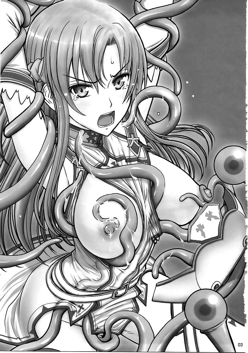Dominate Neteru Asuna ni Ecchi na Itazura - Sword art online Swallowing - Page 2