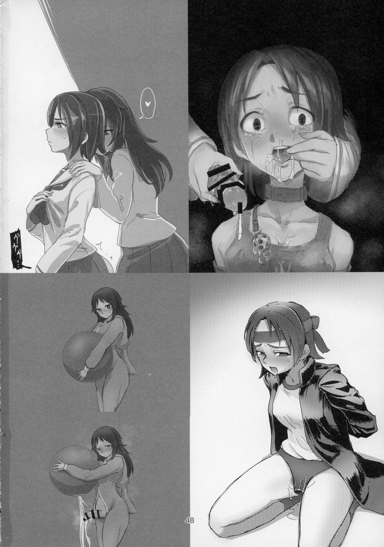 (C91) [Yakitate Jamaica (Aomushi)] Sawakan - Futanari Usagi-san no Sawa Azusa Kairaku Choukyou Hon (Girls und Panzer) [Chinese] [沒有漢化] 48