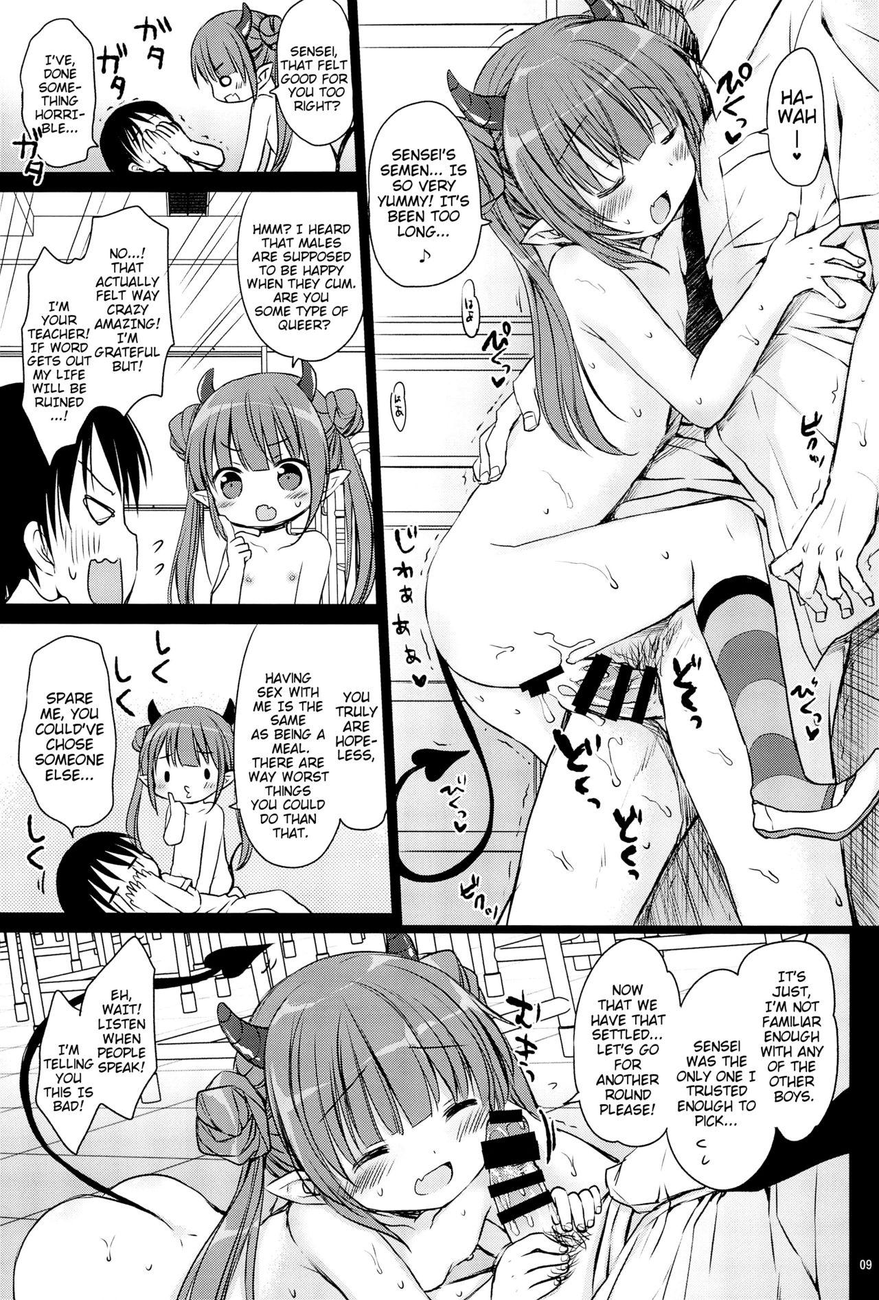 Small Tits Loli Succubus no Oshokuji Time | Loli Succubus' Mealtime - Original Cums - Page 9
