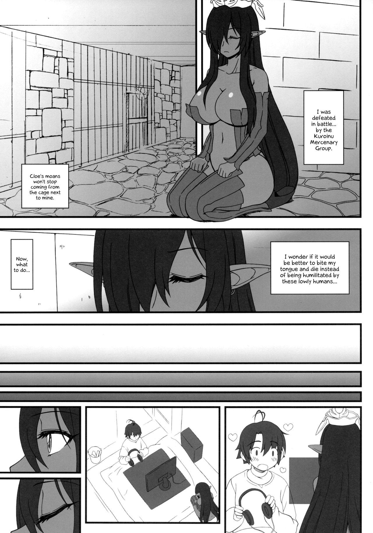 Swallow Kuro no Joou no Isekai Seikatsu - Kuroinu kedakaki seijo wa hakudaku ni somaru African - Page 4