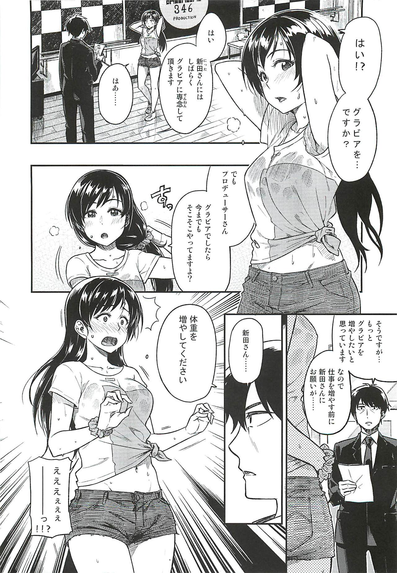 Hardon Nitta-san Taijuu o Fuyasite Kudasai. - The idolmaster Hot Naked Girl - Page 3