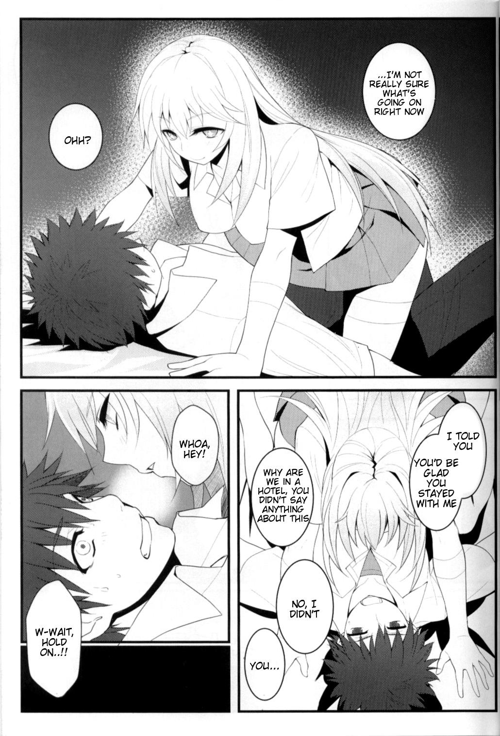 Gay Pissing (C84) [Juujigen (AKANAGI)] Tatoeba Shokuhou-san ga Kamijou-san to Chucchu Shitari Suru Sonna Sekai ga Moshi Aru to Sureba. (Toaru Kagaku no Railgun) [English] [Tigoris Translates] [Decensored] - Toaru kagaku no railgun Free Blow Job - Page 8