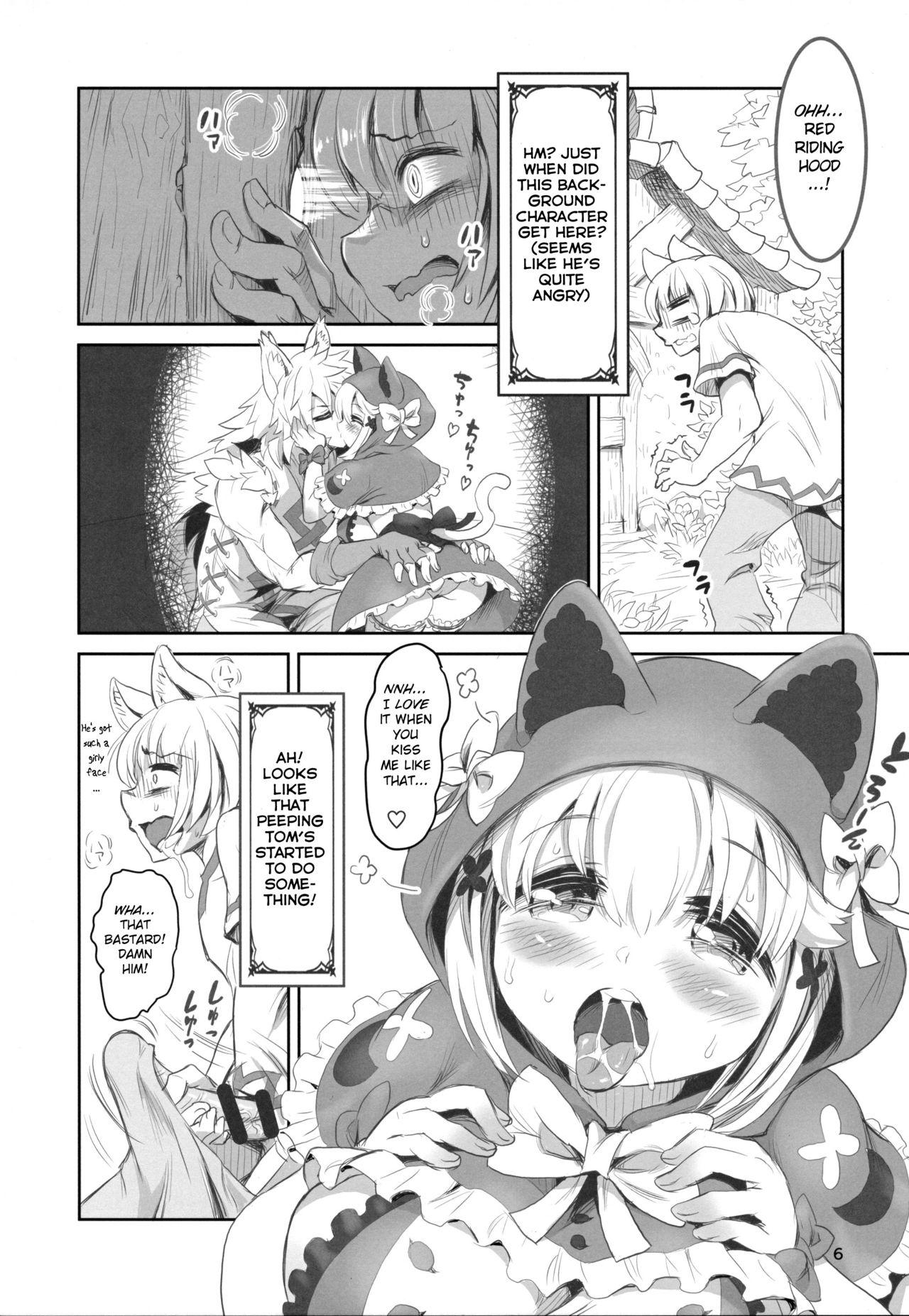 Cartoon (C94) [MIMIPULL (Sakurai Shizuku)] Kemomimi Douwashuu -Akazukin-chan- [English] [BSN] - Little red riding hood Ass - Page 5