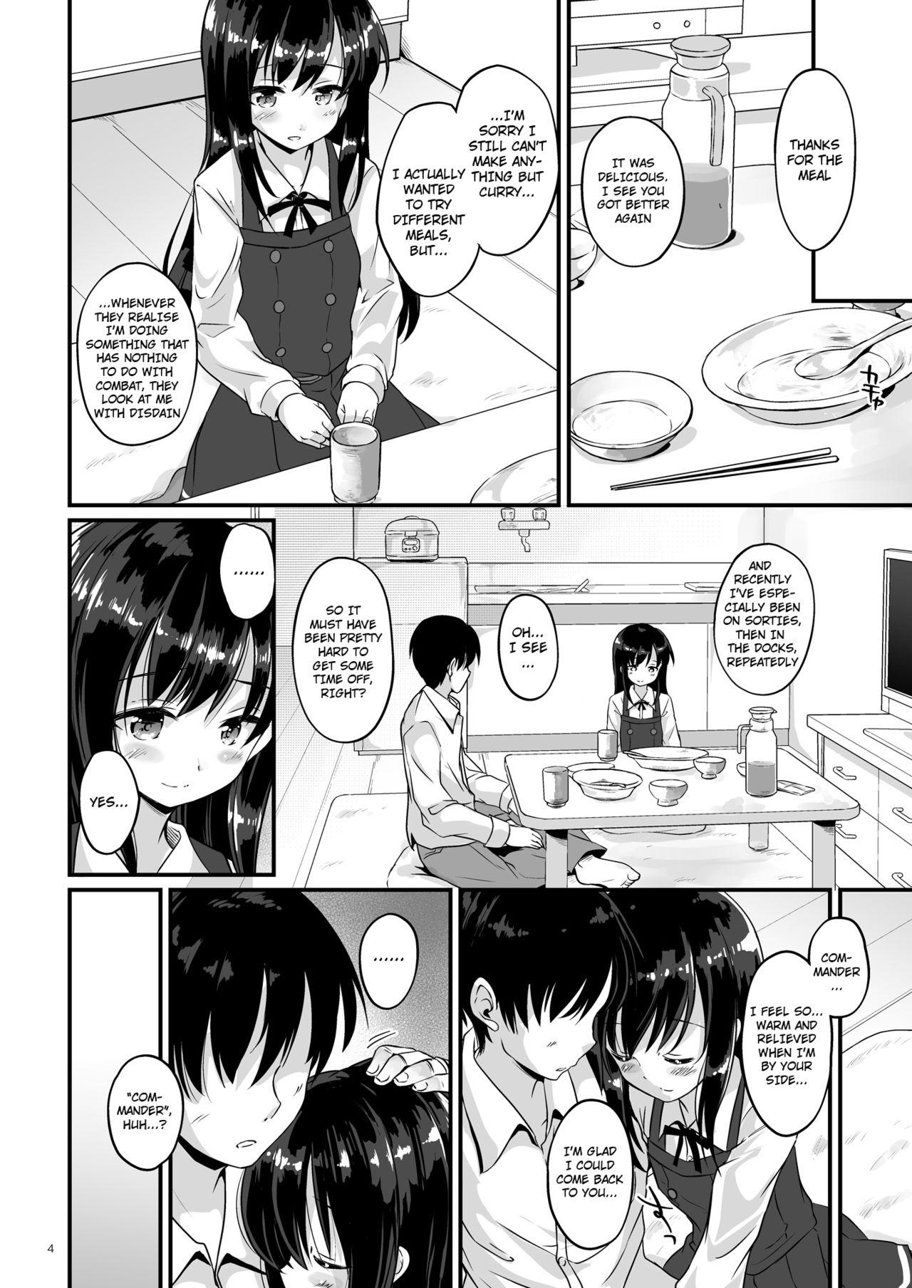 Clothed Asagaeri | Overnight Stay - Kantai collection Tiny Titties - Page 3