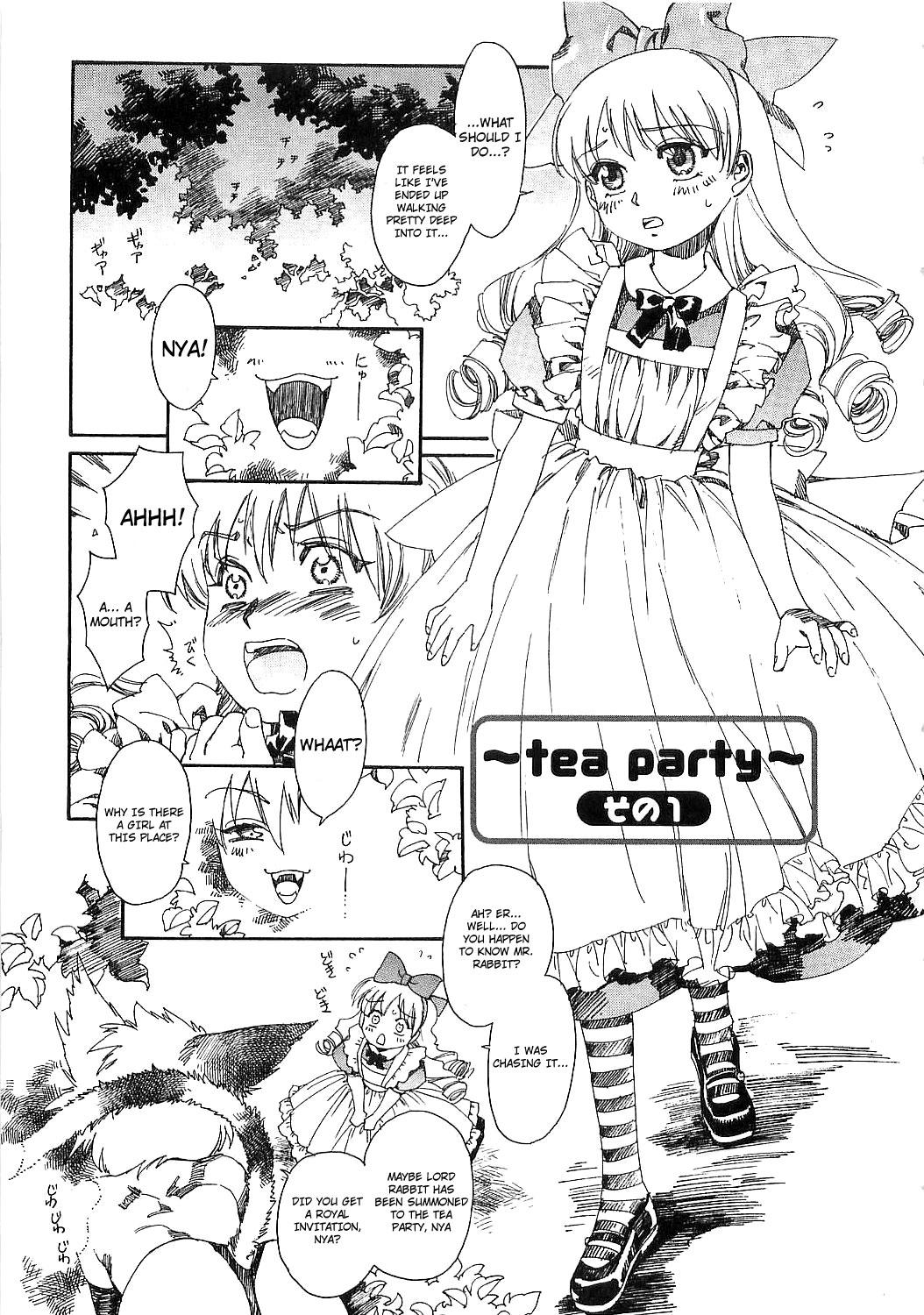 Bizarre Tea Party Ch.1-2 - Alice in wonderland Teen Blowjob - Page 1