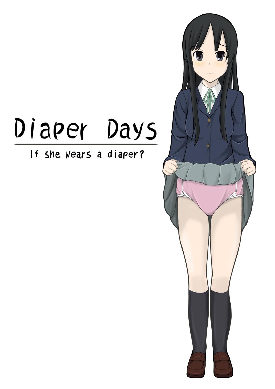 Black Hair Diaper Days - K-on Face Sitting - Picture 1